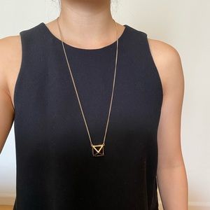 Gold long necklace